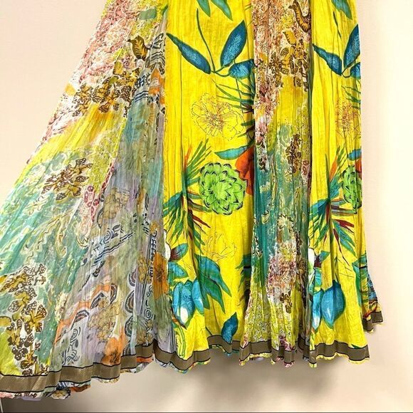 Soft Surroundings maxi yellow bohemian skirt Size XS - Picture 2 of 9